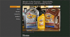 Desktop Screenshot of masterlubelubbock.com