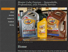 Tablet Screenshot of masterlubelubbock.com